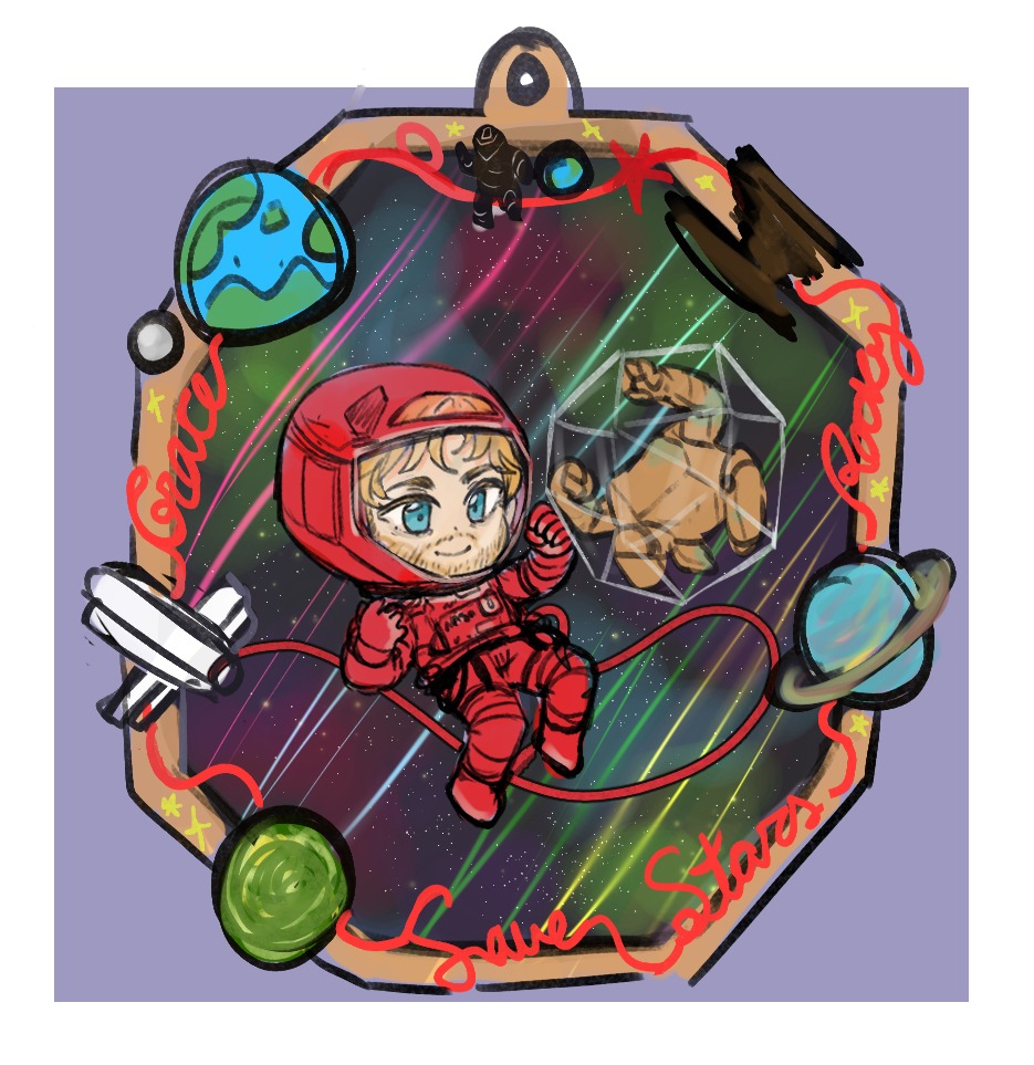 MiauArt_'s tweet photo. Wip of my PHM wooden keychain 🥹❤️ 
#projecthailmary #phm https://t.co/5fZLQl5FeN