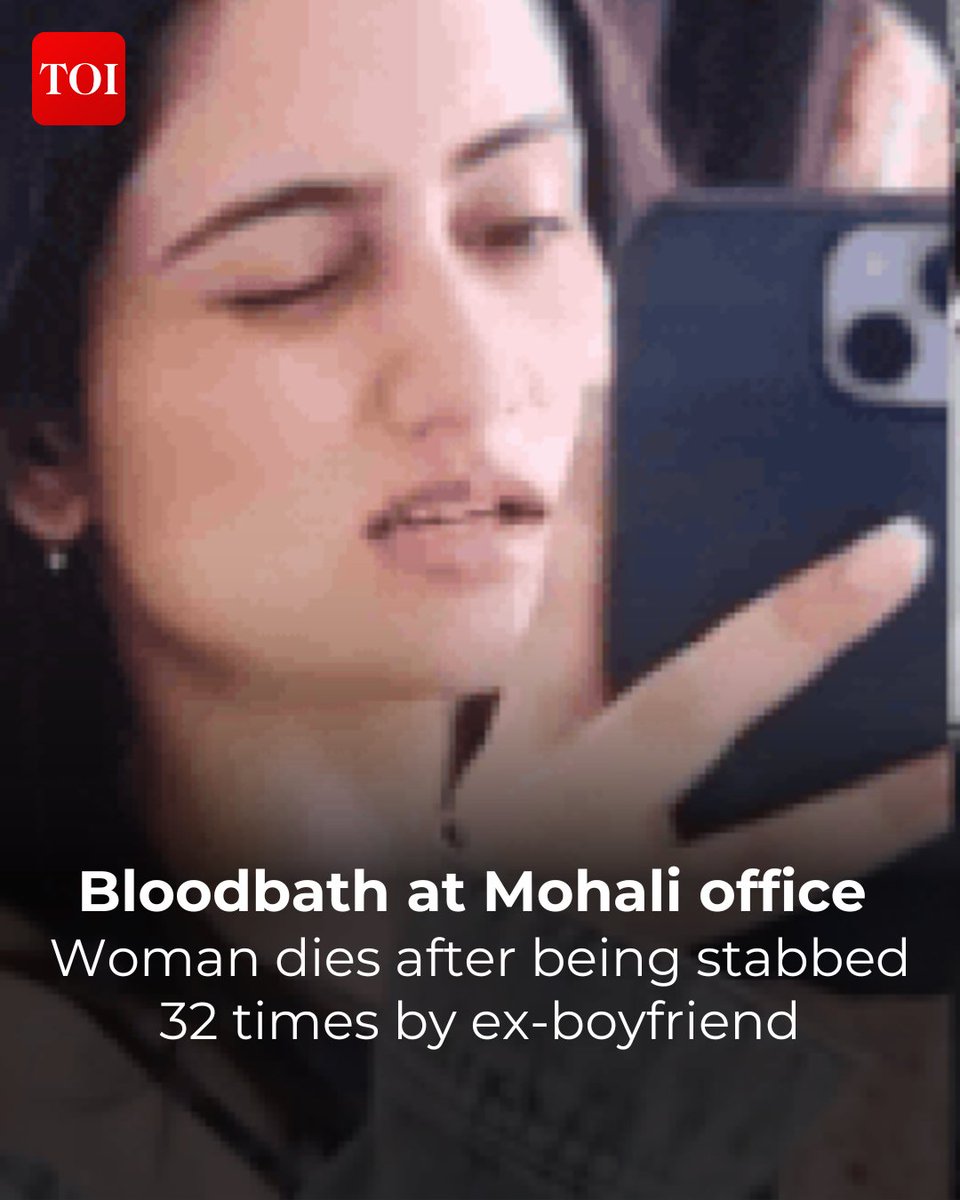timesofindia's tweet photo. #Mohali | A 30-year-old woman working at a private firm in Sector 66 was allegedly stabbed to death by her former partner on Thursday evening. The accused later attempted suicide using the same weapon.

More details 🔗https://t.co/Z0Z2l4aLcR

Tap into nonstop news coverage with the TOI App 👉 https://t.co/ogFaRsUKyn