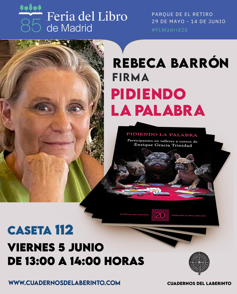 LaberintoAres's tweet photo. Hoy, viernes 5 de junio
13 a 14 horas: Rebeca Barrón estará firmando la antología PIDIENDO LA PALABRA en la caseta 112 de la FLM. https://t.co/QiLqvDgXia