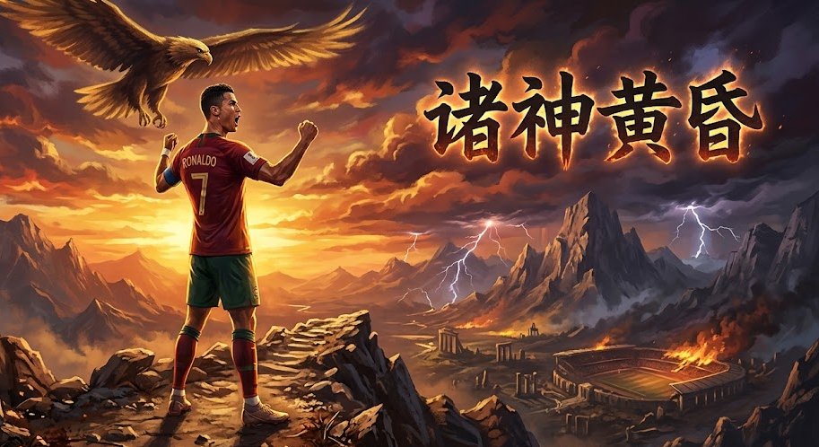 Oracle_777X's tweet photo. 我相信 <诸神黄昏> 会是这届世界杯2026最多的热词

翩若惊鸿，婉若游龙！C罗踢出的球在空中划出了一个字母‘C’型的弧线，这是属于C罗的进球！ https://t.co/6bxIr20nnd