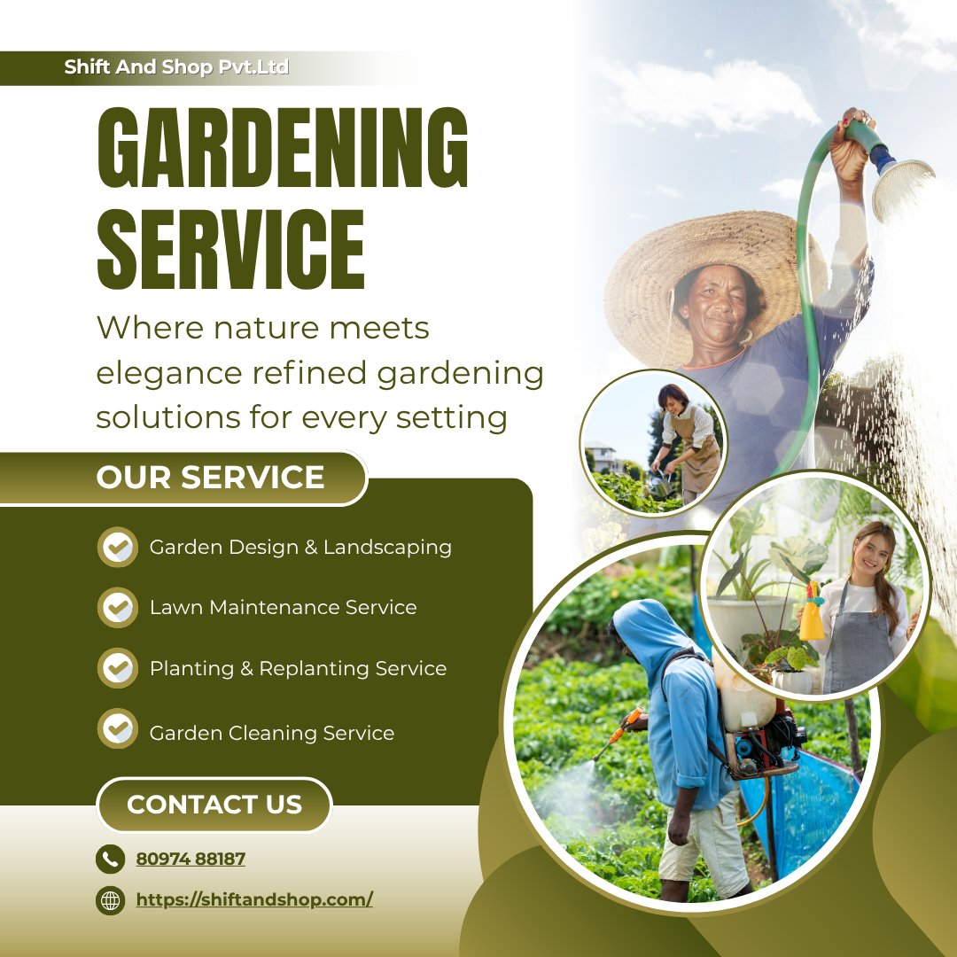 Shiftandshop's tweet photo. 🌿 Give your garden the care it deserves!

✅ Garden Design &amp; Landscaping
✅ Lawn Maintenance
✅ Planting &amp; Replanting
✅ Garden Cleaning Services
Professional gardening solutions for homes, offices, and outdoor spaces.
📞 80974 88187
🌐 https://t.co/Eewr5tAZK7 https://t.co/xvcN3hoJwq
