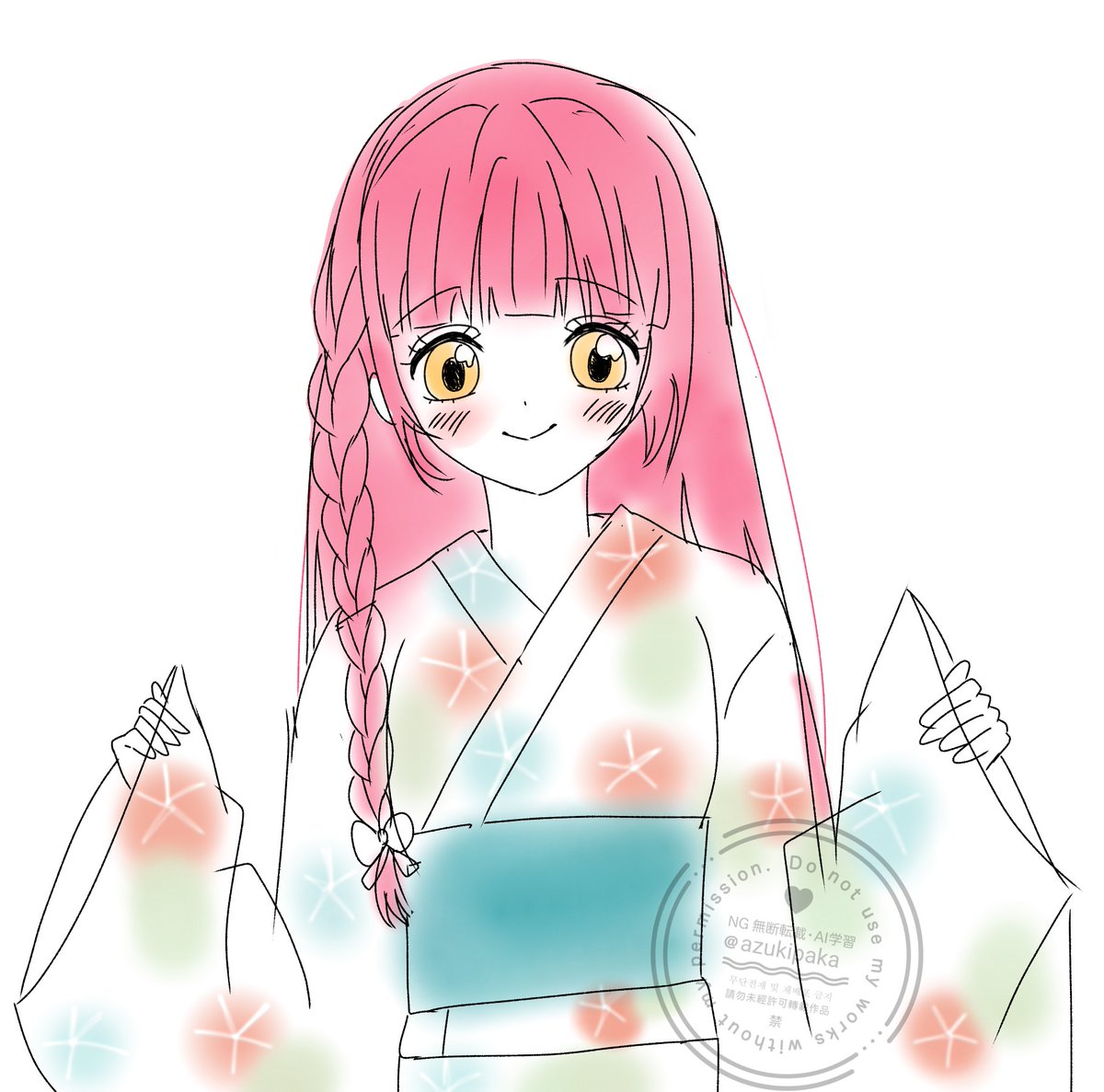 azukipaka's tweet photo. 浴衣あずきちゃんらくがき〜！
いつかもっとしっかり描きたい https://t.co/8BAoL098wn