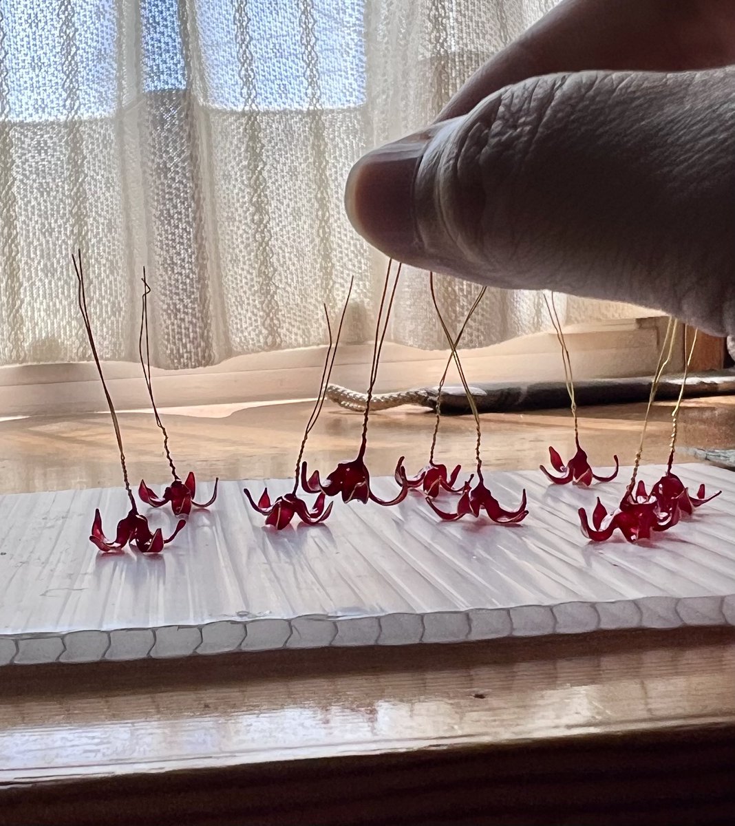 chacy0520's tweet photo. 彼岸花・紅の在庫が残り一つなので、ヨコハマハンドメイドマルシェ用に追加制作しています
この小さな花が誰かの目に届きますように！

🎪6/21(日)
「ヨコハマハンドメイドマルシェ」
ブース：I-92,93
#ヨコハマハンドメイドマルシェ #彼岸花 https://t.co/dLR7uSQHq7