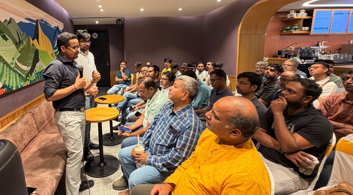 niveshaay's tweet photo. Beyond the traffic, Bengaluru showed up.✨

For a city where distances are measured in minutes, seeing 85+ people come together for a Meet & Greet in such a short span was truly special.

The turnout was heartening, but what stood out even more was the energy in the room.

Thank you to everyone who took the time to join us, spent their evening with us, and made the gathering so memorable.

Until next time, Bengaluru.🤝

@arvind_kothari @KabraGunjan @csvikramsharma @keshavsureka 
#Niveshaay #Investorsmeeting #Bangalore #NiveshaayMeetandGreet #CapitalAndConviction #LongTermInvestment