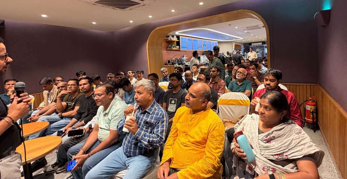 niveshaay's tweet photo. Beyond the traffic, Bengaluru showed up.✨

For a city where distances are measured in minutes, seeing 85+ people come together for a Meet & Greet in such a short span was truly special.

The turnout was heartening, but what stood out even more was the energy in the room.

Thank you to everyone who took the time to join us, spent their evening with us, and made the gathering so memorable.

Until next time, Bengaluru.🤝

@arvind_kothari @KabraGunjan @csvikramsharma @keshavsureka 
#Niveshaay #Investorsmeeting #Bangalore #NiveshaayMeetandGreet #CapitalAndConviction #LongTermInvestment