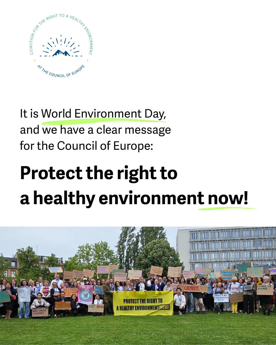 HealthyenvCoE's tweet photo. It is #WorldEnvironmentDay, and we have a message for the @coe!

1/5 https://t.co/HtmtCHyxXK