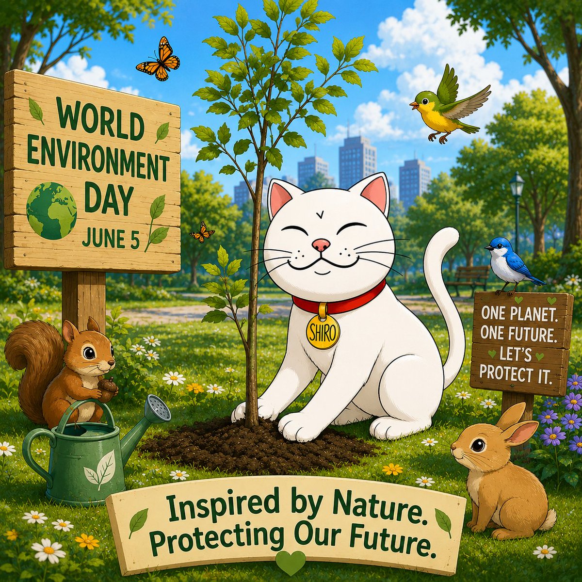Robsonarceno's tweet photo. 🌍🐾 Happy World Environment Day!

On June 5, $SHIRO celebrates the beauty of nature and the importance of protecting the planet we all share.

Inspired by nature.
Protecting our future.

Small actions today can grow into a greener tomorrow. 🌱

$SHIRO #SHIRO #ShiroNeko #WorldEnvironmentDay #EnvironmentDay #Sustainability #CryptoCommunity