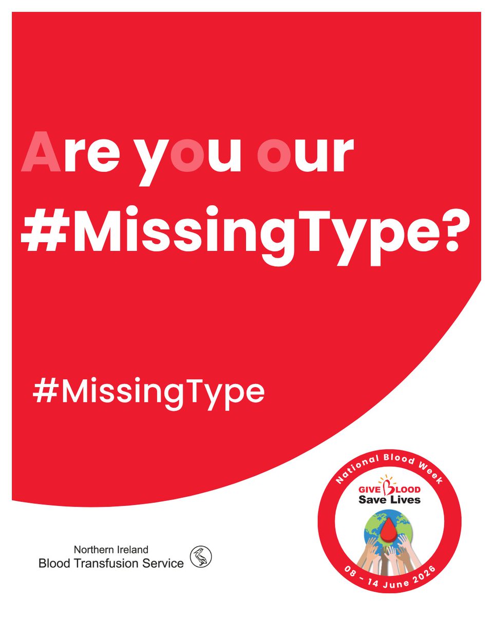 GiveBloodNI's tweet photo. _re y_u _ur #MissingType?
You won't miss it when you give it, but people who need it will if you don't .🩸💖
#GiveBlood #SaveLives #NorthernIreland https://t.co/rwzCm4LqDZ