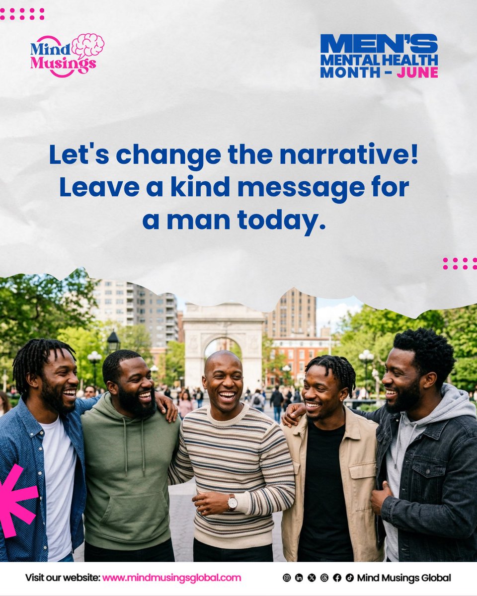 Mind_Musings_'s tweet photo. and they deserve the space to express themselves without judgment. 

Swipe through to understand the reality.

Reach out to a man in your life;a friend, brother, father, or partner and genuinely ask how they are doing , and take a moment to listen. You might just save a life.🌸 https://t.co/5bnIIff5Ol