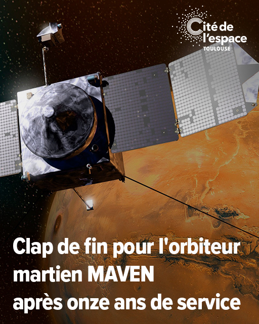 CiteEspace's tweet photo. 🎬 La NASA a annoncé la fin de la mission MAVEN dont elle avait perdu le contact en décembre dernier. Cette mission qui devait durer un an a fourni des données sur l'atmosphère de Mars pendant onze ans.
➡️ Explications👇
https://t.co/4gBX9XKmAM https://t.co/yIdtcdJYEw