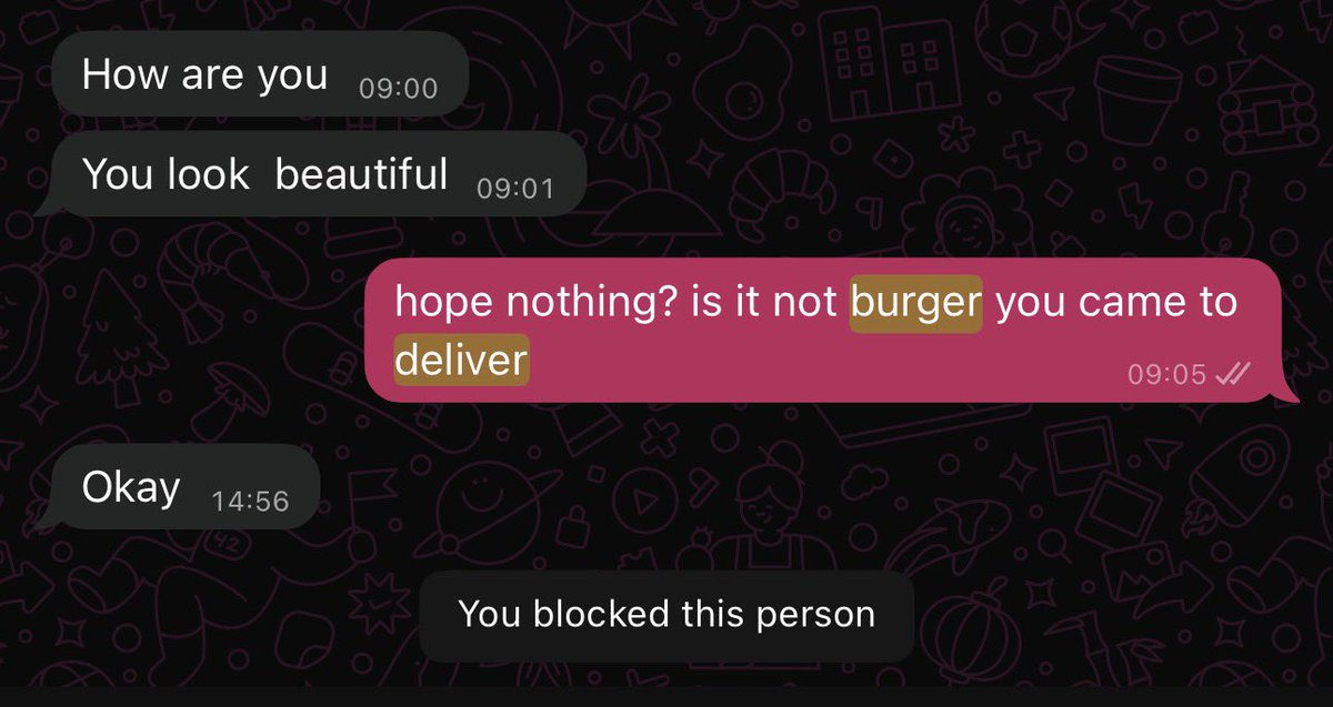 nimibillions's tweet photo. it’s actually ridiculous. 

after delivering, he kept texting and i’d been ignoring it until this particular morning cause huh? https://t.co/1RN8a81TNy