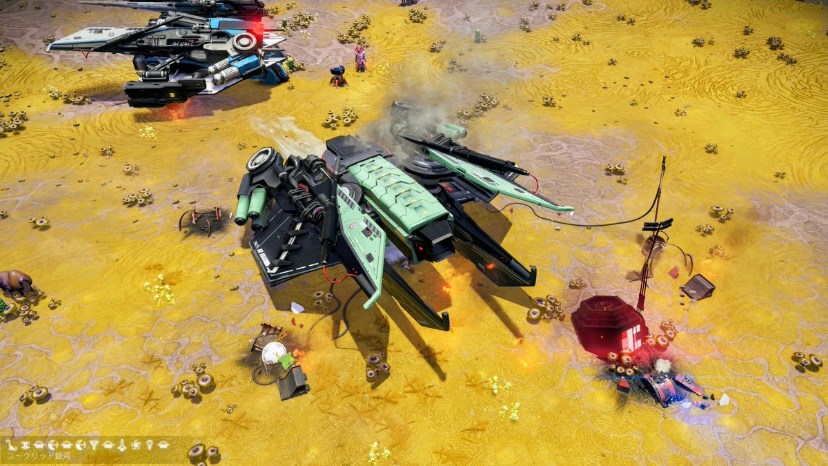 ARMORED_CORE2's tweet photo. #NoMansSky #センチネルインターセプター 
違う野良Sみっけ。
小顔、大翼、カーゴアーム、単発スラスター https://t.co/bb7U3t8kHw