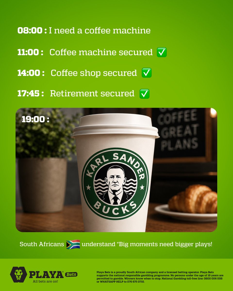 Playabets's tweet photo. The audacity of South Africans to raise R551,327 for a coffee machine and act like that's normal behaviour 😭🇿🇦
We are so unwell, and we love that for us.🤣
#PlayaBets #southafrica #backabuddy https://t.co/uBsUjtX6FI