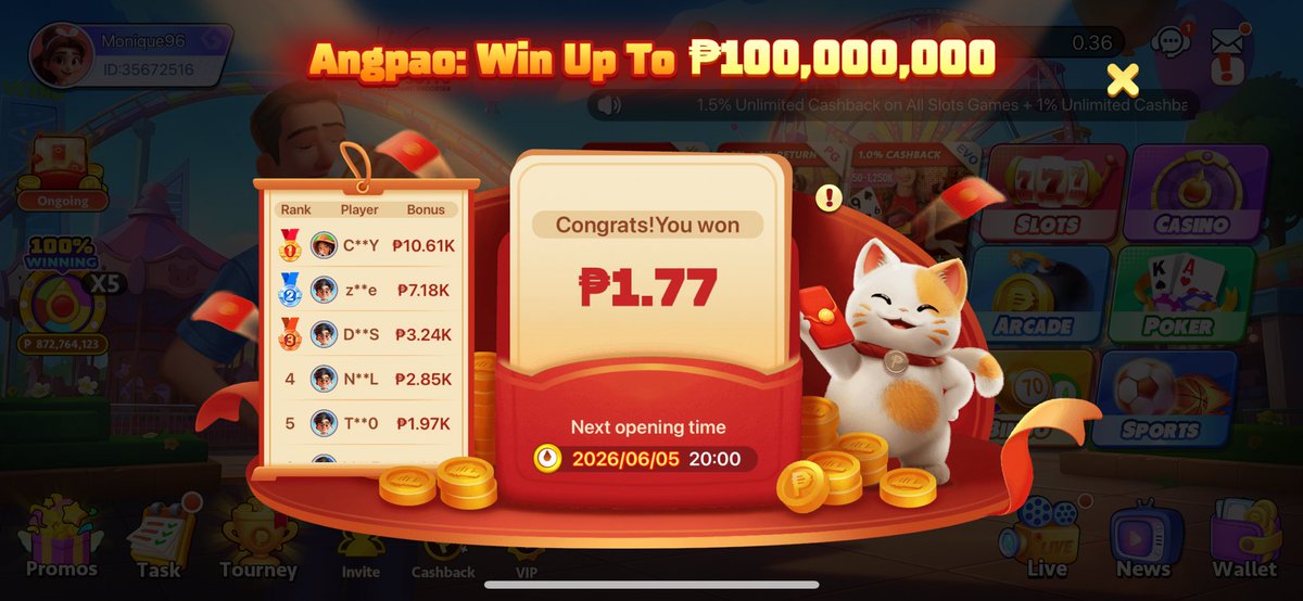 moniccashellax's tweet photo. @PTGamingph 35672516
#PTGamingAngpaoGiveaway
@ZurbitoMar79561 
@hope302025 
@Marcesins https://t.co/N0T4PC31YB