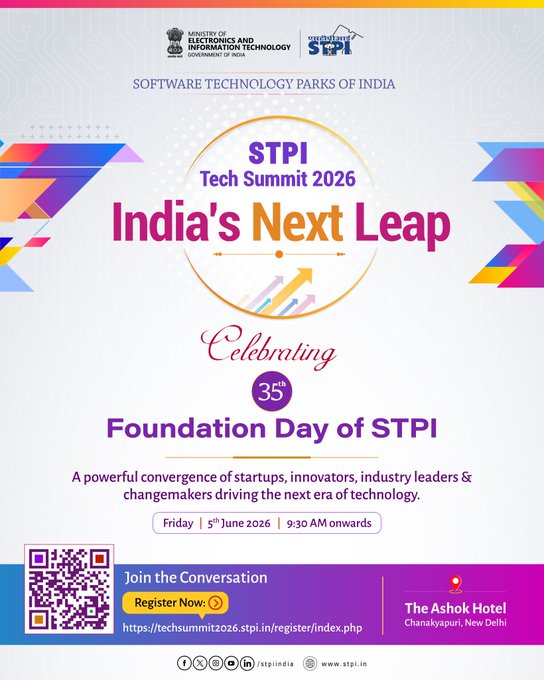 STPIBHOPAL's tweet photo. From humble beginnings in 1991, the journey of STPI has been nothing short of remarkable. Today, we proudly celebrate our 35th Foundation Day-a milestone that reflects resilience, growth &amp; unwavering commitment to India’s digital transformation. @arvindtw  @guptaa_sanjay https://t.co/jVWeOM7yvk