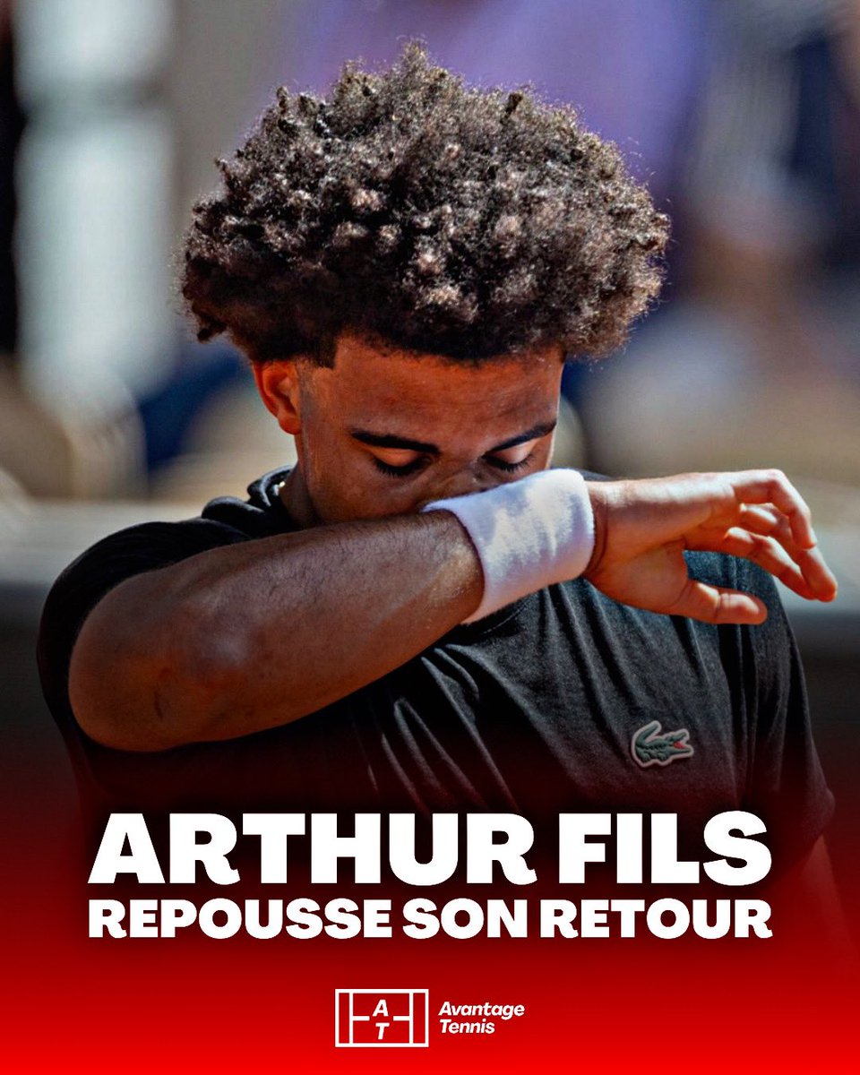 AvantageTennis_'s tweet photo. 🚨 OFFICIEL ! Arthur Fils déclare forfait pour l’ATP 250 de ‘s-Hertogenbosch. ❌🇫🇷

Le Français reste pour le moment inscrit à l’ATP 500 d’Halle dans 10 jours. 🔜 https://t.co/FLUKuKAEzw