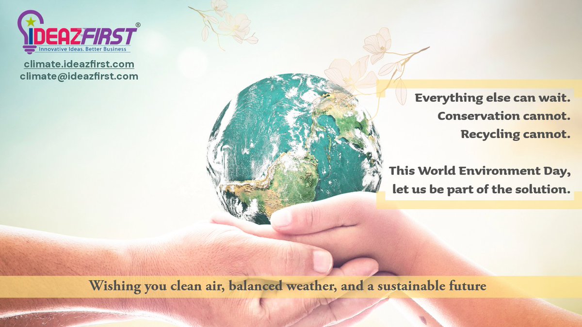 ideazfirstmktg's tweet photo. Extreme heatwaves again.
Nature is sending signals yet again...

Change old habits. Conserve. Reuse. Recycle. Restore.
This World Environment Day, let us be part of the solution. 
Contact us for sustainability solutions. https://t.co/9FNg43EfBl