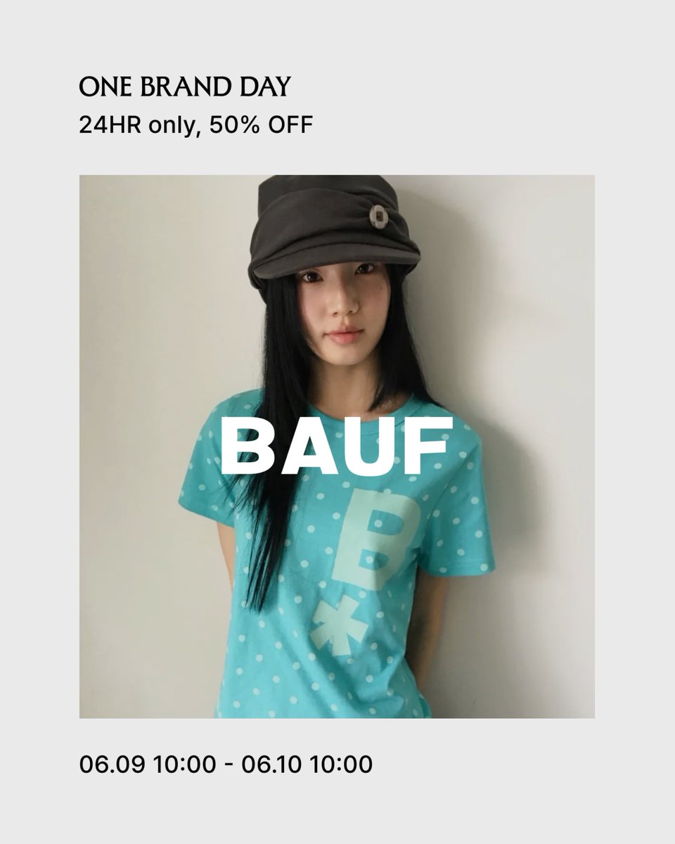 musinsa_japan's tweet photo. ONE BRAND DAY
6/4 10:00 ~ 6/11 10:00
追加30%OFF
6/9のブランドは、BAUF
今すぐチェック👇 https://t.co/xQtpMrVKqy
#MUSINSA #ムシンサ #BAUF https://t.co/mHLUU0i6XF