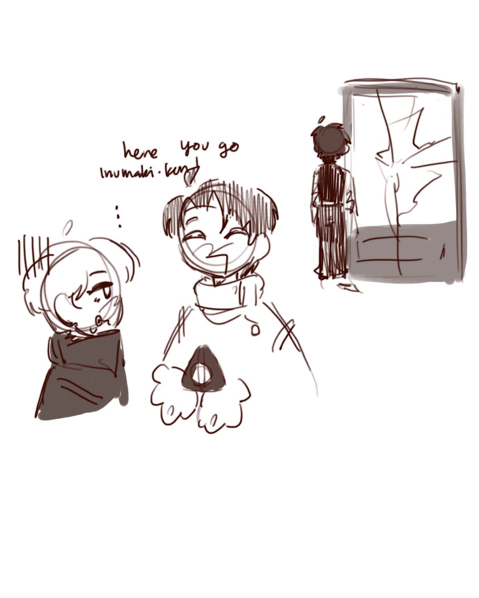 sushisakee's tweet photo. @pupsicle8 omg this isn't even relevant or related to anything. i don't know how i thought of it also this is the laziest thing i've ever drawn. "they just do that" https://t.co/muddOJdqXy