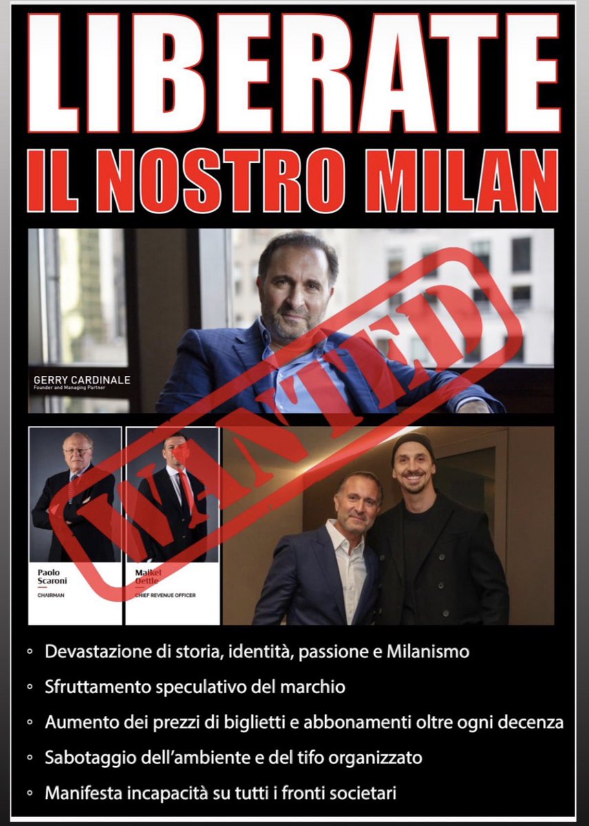 contextacmilan's tweet photo. 🚨 BREAKING: “FREE OUR MILAN” posters appear across Milan

Posters have gone up at #SanSiro, #CasaMilan and Metro stations, accusing #ACMilan’s leadership of destroying the club’s identity.

Milan fans are making themselves heard.

[ Curva Sud Milano IG ]

#ACMilan #FreeOurMilan #CurvaSud