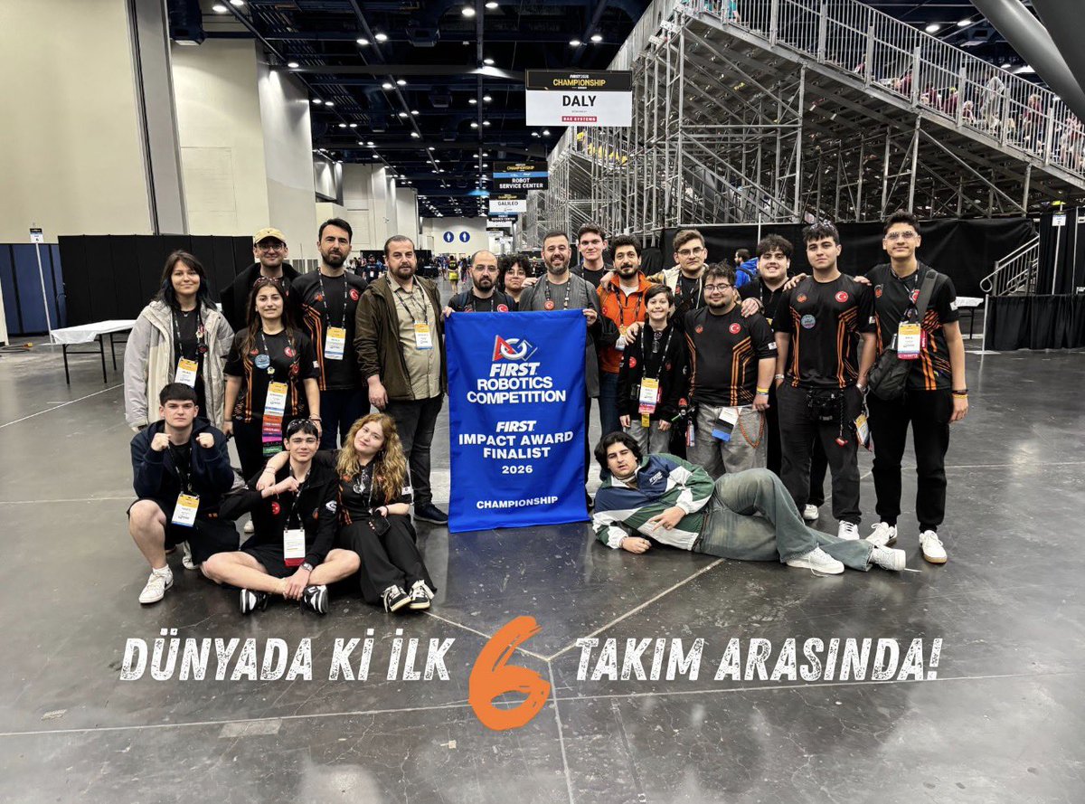 MSCANBAL's tweet photo. “Meslek Lisesi’nin tarihi başarısı🎖️

@MREMTAL Caracal Robotics takımı, Houston’daki FIRST Championship Dünya Şampiyonası’nda büyük bir başarıya imza attı! 

4000 takım arasından finalist seçilerek dünyanın en iyi 6 takımı arasına giren tek devlet ve meslek lisesi oldu. 🇹🇷 https://t.co/QmkS2lqmJ2