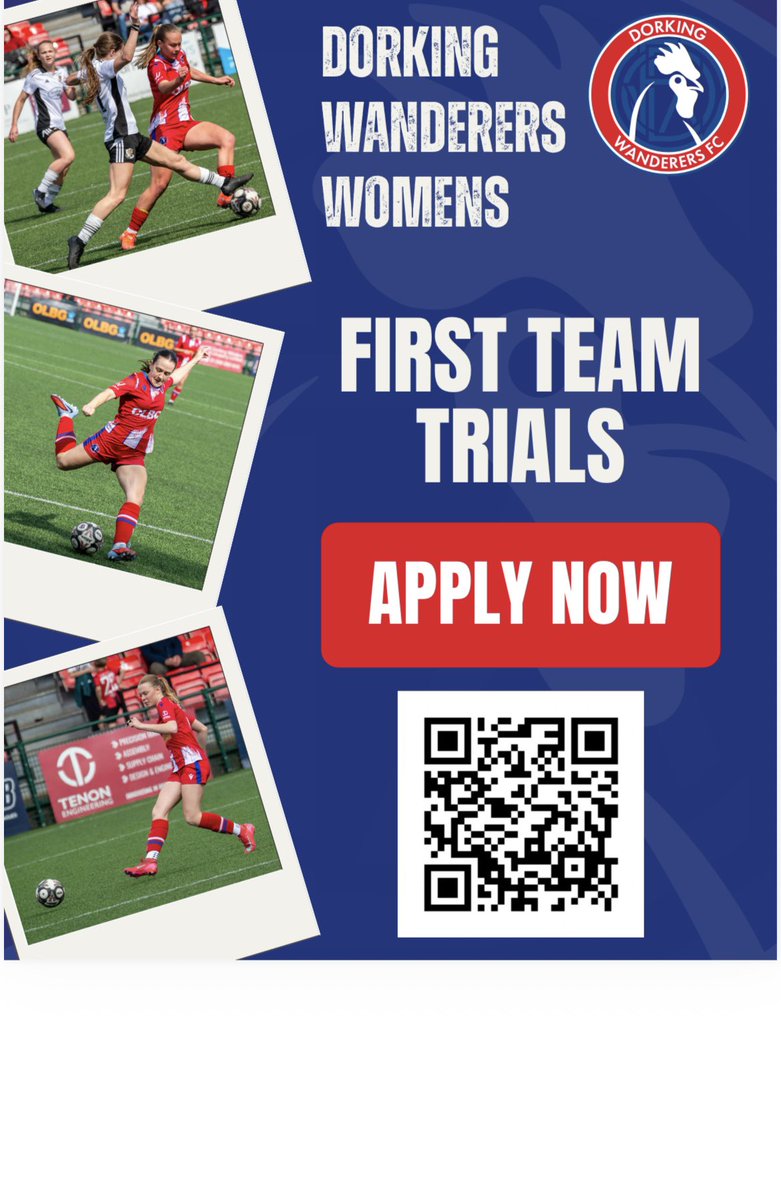 _MP_COACHING's tweet photo. ⚽️⚽️ 👀👀👀👀👀👀👀 ⚽️⚽️

BECOME PART OF OUR AMBITIOUS 2026/27 SQUAD AT @DWFCWomen 

• To register your interest for our upcoming trials for our Women’s First Team, simply scan the QR code or visit the link in our bio. Once registered, we'll be in touch with trial dates and further details.