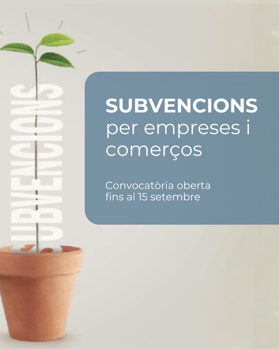 comercigualada's tweet photo. Nova convocatòria de subvencions a empreses i comerços:
✅ Línia 1 - Per a empreses de creació recent
✅ Línia 2 - Millora d’establiments comercials i de serveis

L’Ajuntament d’Igualada destina a aquests ajuts un total de 70.000 € per impulsar l’activitat econòmica local. https://t.co/CbIYPzKQCd