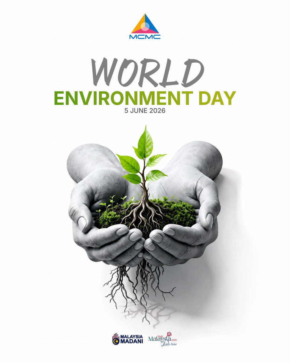 MCMC_RASMI's tweet photo. 🌱 Small actions today. A greener tomorrow.
This World Environment Day, let’s do our part to protect the planet through sustainable choices and responsible e-waste disposal.
#WorldEnvironmentDay #MCMC #KITAR https://t.co/YPlbObxB1N