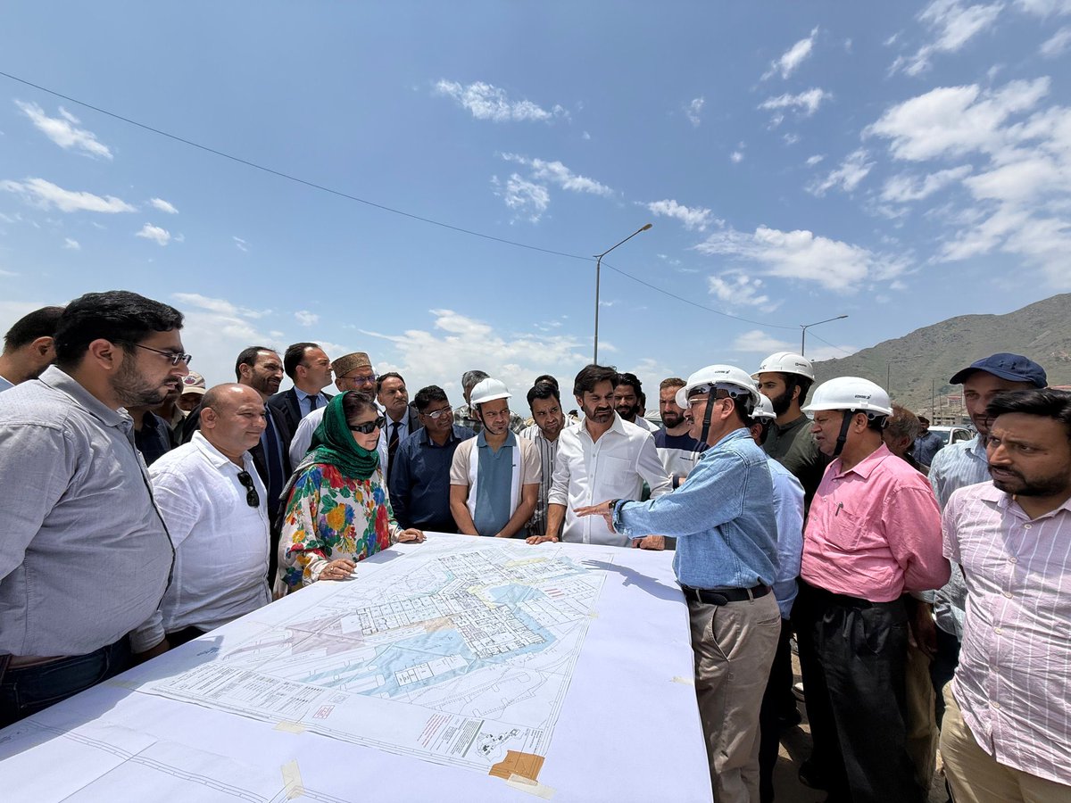 MehboobaMufti's tweet photo. Mufti sahab envisioned & laid the foundation for AIIMS Awantipora in 2015 & today I’m delighted to see his dream come to fruition. Much progress has been made on this crucial institution - a project initiated by the PDP over a decade ago. AIIMS Awantipora has the potential to emerge as one of the leading centres of healthcare, medical education and research in J&K. Request Union Health Minister @JPNadda ji to kindly expedite completion of this vital institution so that quality healthcare services can reach the people of J&K at the earliest. @MoHFW_INDIA