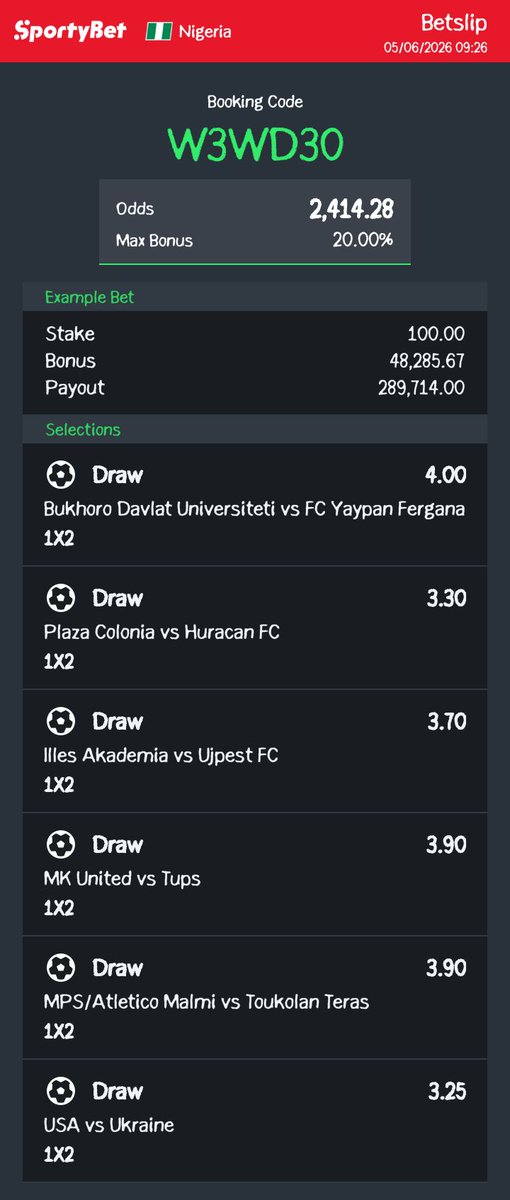 QueenPraiseTimi's tweet photo. 6/6 UPSET 👩‍✈️
Trial
2.4k odds. 

See y'all nxt week https://t.co/ONhZGMb9hZ