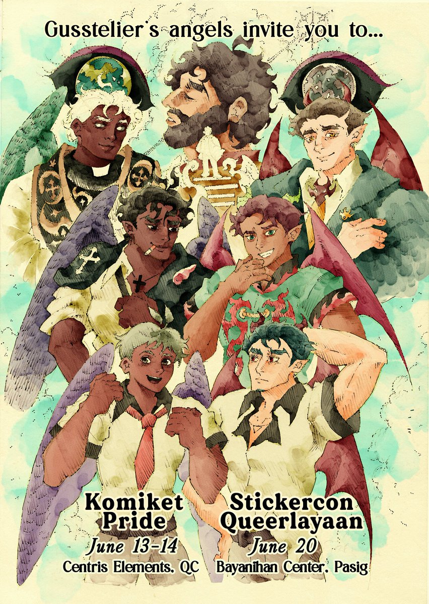 Gusstelier's tweet photo. Hello, My lovely angels are inviting you to these pride art events happening this June... I can't wait to meet you again soon! 🏳️‍🌈 https://t.co/Mj57HcocWA