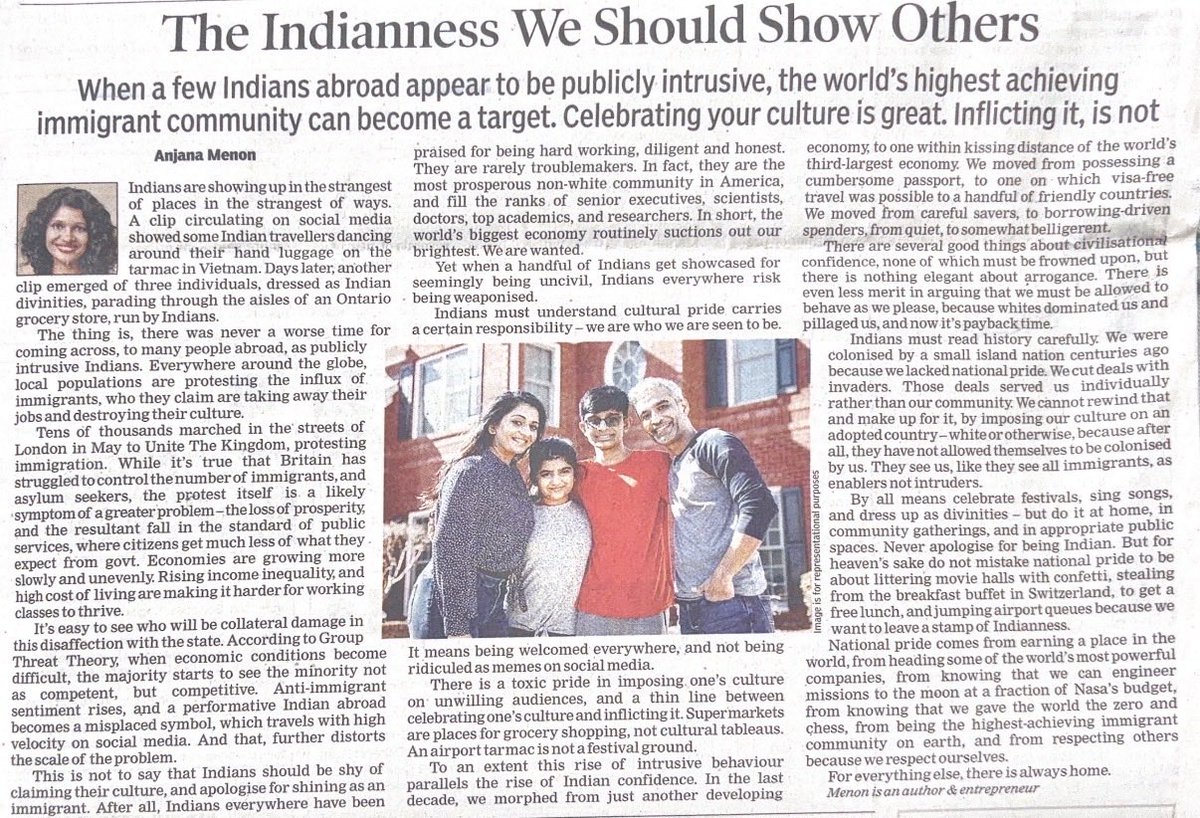 menonanj's tweet photo. India and national pride. My piece in @TOIOpinion today. #desi #india https://t.co/RSKbQ07cEb