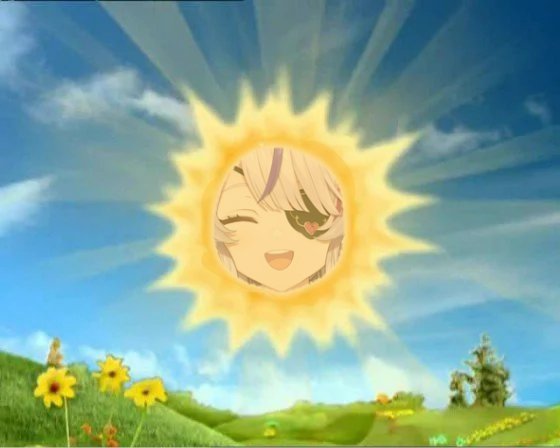 fractureniscent's tweet photo. Mariring said she got photoshopped as the t*let*bbies sun baby many times in the past...

so I made a super quick edit 😂

#MariOnAir #Memettes https://t.co/eeKVUhYhY0