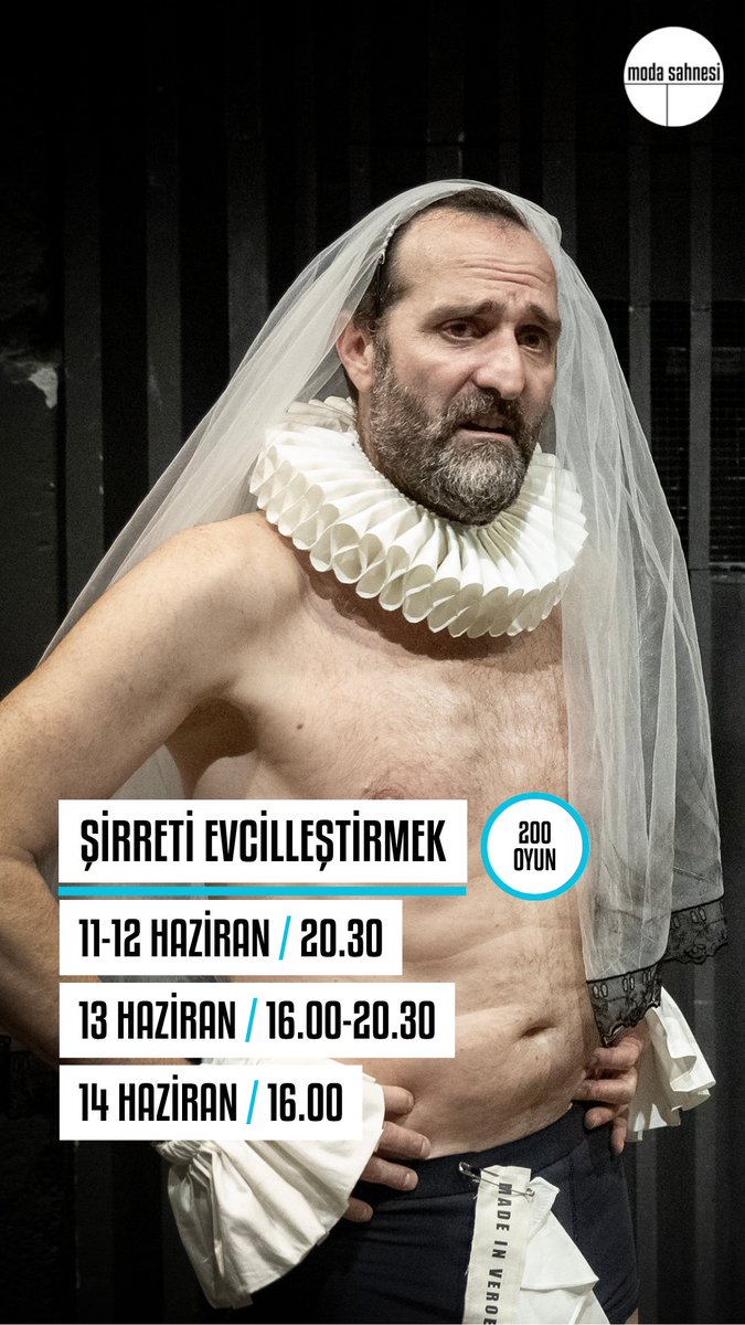 modasahnesi's tweet photo. Şirreti Evcilleştirmek
11-12 haziran 20.30
13 haziran 16.00-20.30
14 haziran 16.00

Bilet almak için
https://t.co/F7dzKSa6uX

@k_aydogan
@tmracar @MelisBirkan @ulucesen @cglryalcinkaya
@elifgizemaykull @abkartal @grsugr @CenkDostVerdi @SedatKucukay https://t.co/5uBlUQsPAN