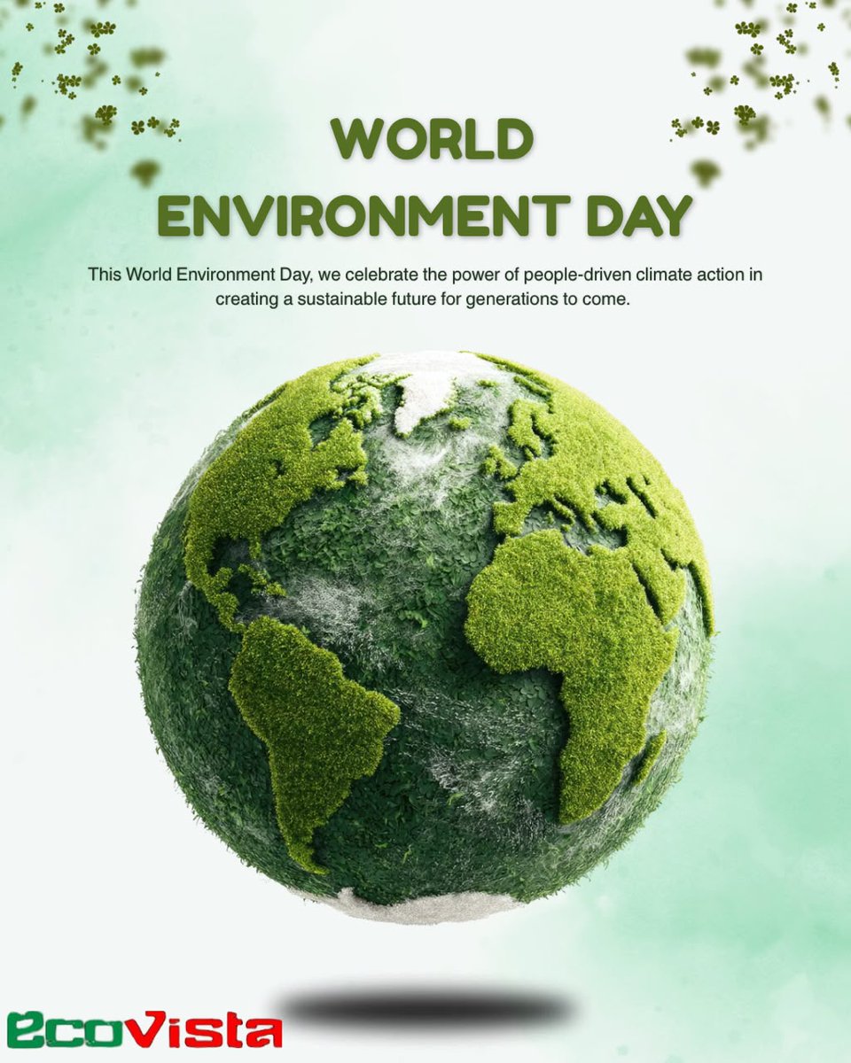 EcoVistaKE's tweet photo. Today, we celebrate the power of people coming together to protect our planet. Every tree planted, every piece of waste recycled & every climate action taken brings us closer to a cleaner, greener & more sustainable future.
#WorldEnvironmentDay #ClimateAction
#FundOurFuture https://t.co/1BYOve9Sgm