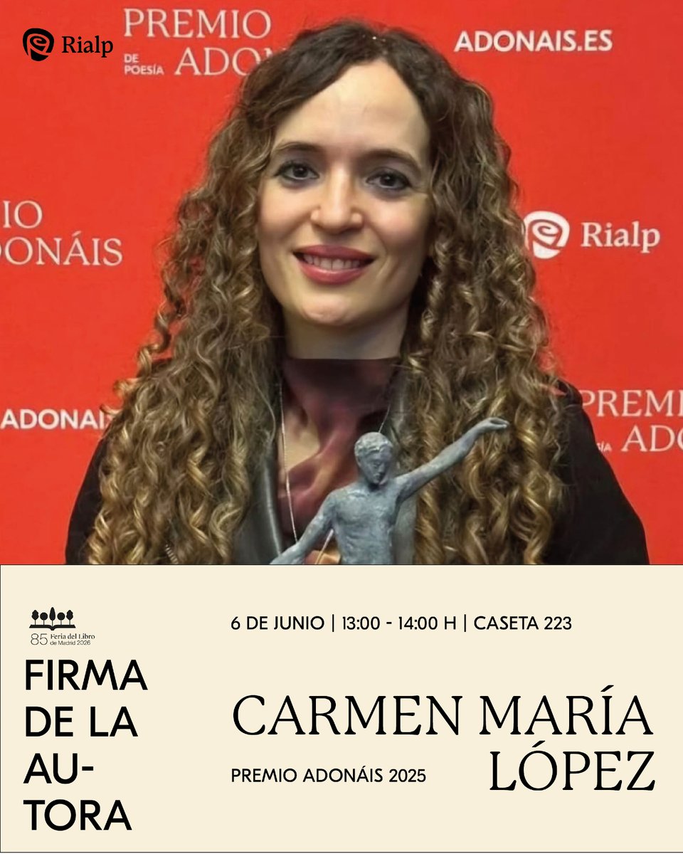 EdicionesRialp's tweet photo. Mañana no te pierdas a @FabriceHadjadj, Carmen María López y @elisafdz_  en la @FLMadrid 🤩🤩🤩 https://t.co/mFtweeaPYp