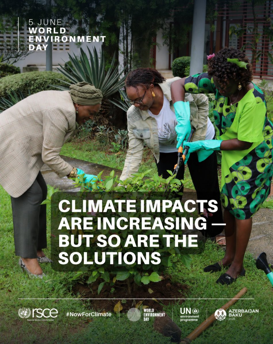 unrsce's tweet photo. Heat rising. Floods intensifying. Storms growing stronger.
The planet is sending clear signals everywhere. But so is change.

At RSCE we are committed to restore nature.
Acting now delivers safer &amp; healthier societies🌍

The moment to act is #NowForClimate

#WorldEnvironmentDay https://t.co/dnwpKVb9kI