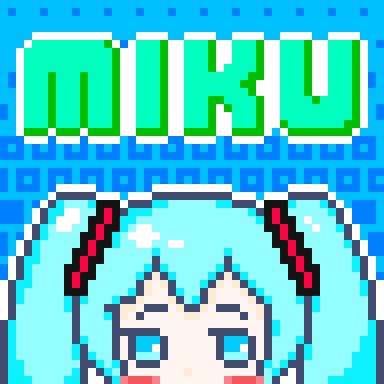 magunyanman's tweet photo. ドット絵学校のお題のミクさん描いてみました(๑•̀ㅂ•́)و✧

ミクさんに見えるかな？ https://t.co/PspAIhAPk1