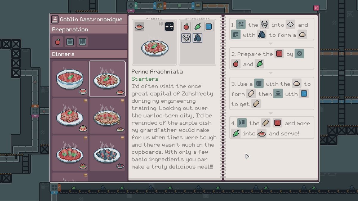 gamewith_review's tweet photo. ごはん自動製造シミュレーター『Snacktorio』が遂にSteamで正式リリース!2週間限定10%OFFのセールも実施中
2週間限定の10%オフローンチセール実施中!デモ版をプレイ済みの方はセーブデータの引き継ぎも可能だ。
#Snacktorio #Steam
詳細はこちら → https://t.co/NvNMeSTiLX https://t.co/WrKfCdhmxP
