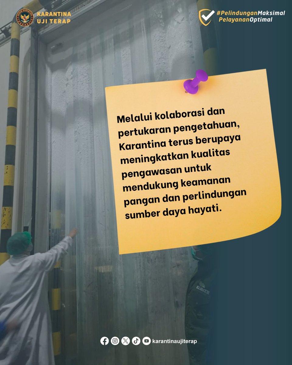 buttmkhit's tweet photo. ❄️ Di balik penyimpanan daging beku yang aman, ada sistem pengendalian vektor yang ketat.

Tim Karantina Uji Terap mengunjungi fasilitas cold storage milik importir untuk mempelajari praktik pengendalian vektor sebagai referensi dalam Uji Terap Karantina Hewan 2026.

#Barantin https://t.co/pPA2Oo8mN2