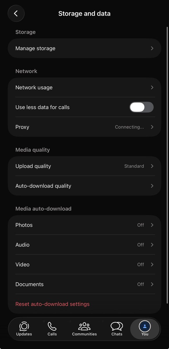 8Balls0's tweet photo. @Cerberus_hades1 @ThaBoyYom @WhatsApp Let me teach you one way,it works even if you’re using WiFi your WhatsApp won’t work

Step 1:go to your WhatsApp settings in the app and click storage and data
Step 2:click proxy and set proxy to 1.1.1.1 and save 
Step 3:anytime you want to disable your WhatsApp turn use proxy on https://t.co/zl5sNUJZwE