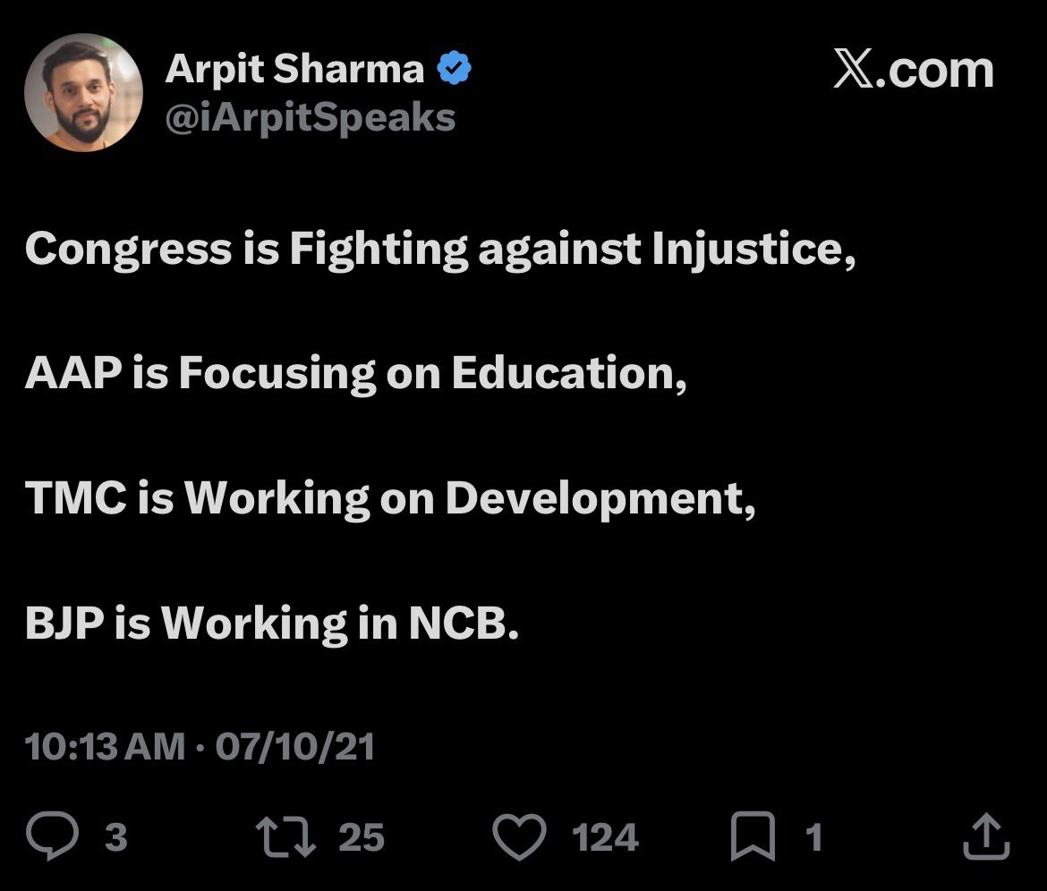 ElixirAnand's tweet photo. @iArpitSpeaks Another fraudiya AAP supporter promoting CJP. Loudu also thinks that TMC was pro-development. Yeh wahi sharma ji ka beta hain jiske papa sharam se sharmshaar ho chuke hain! https://t.co/s0XhNCjdYf