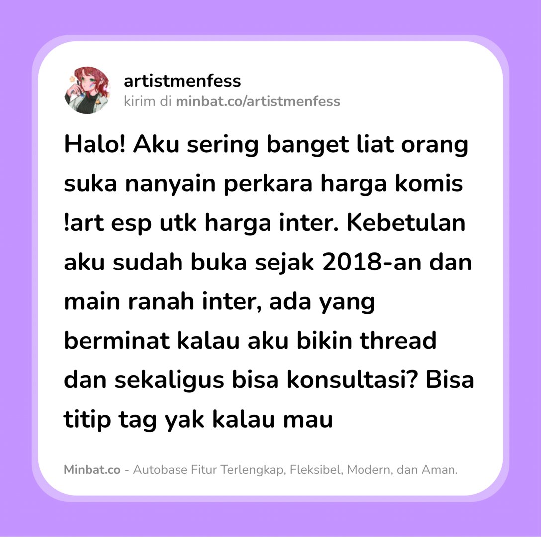 Artist Menfess tweet media