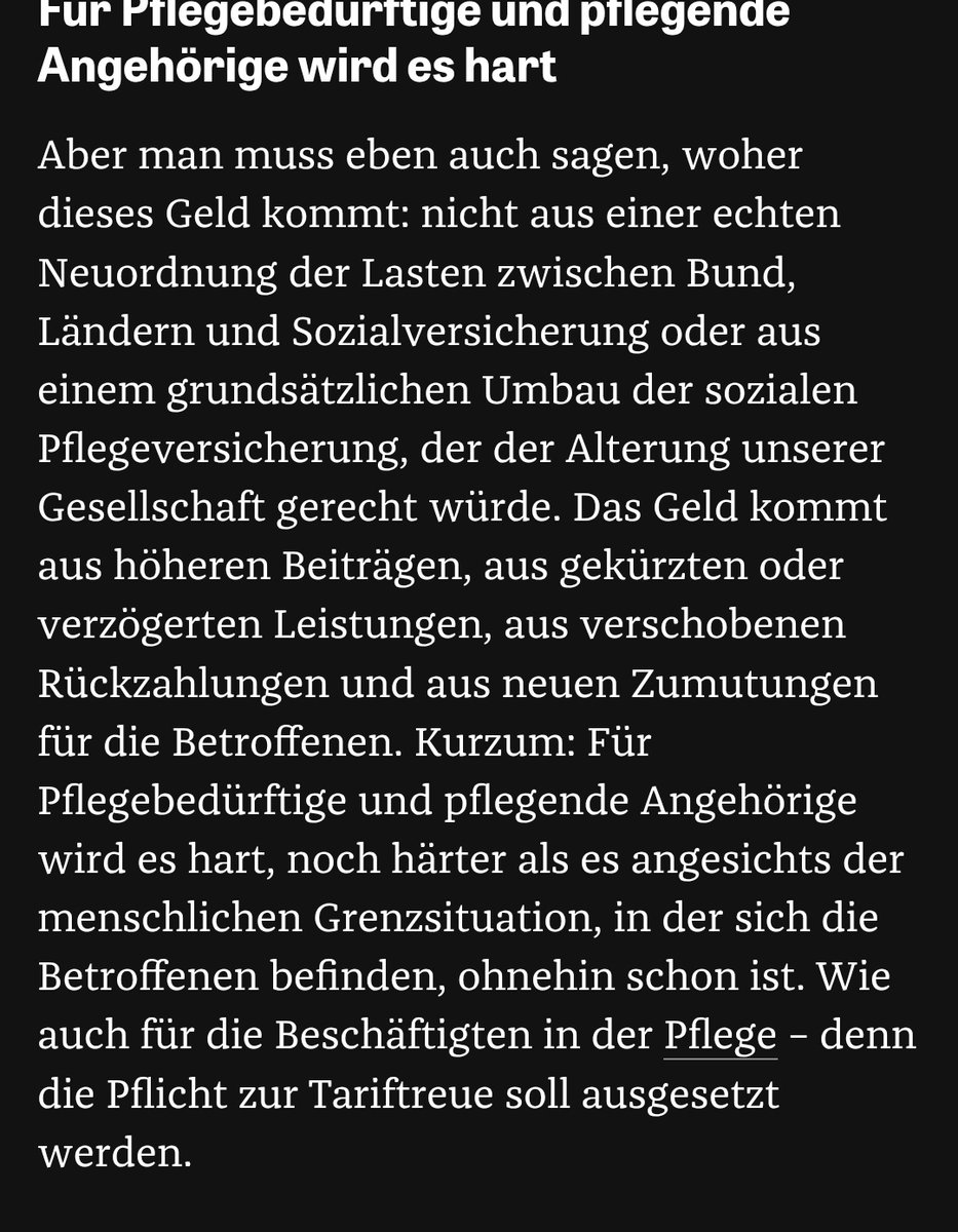 VsneTwit's tweet photo. Arbeitskräftemangel verschärfen, pflegende Angehörige belasten, frühe Hilfen streichen und die Kommunen mehr belasten. 

Es ist völliger Wahnsinn die Laste für diejenigen zu erhöhen die NICHT im Heim sind. Auch fiskalisch.

Du liebe Zeit. https://t.co/Q9OJMTFNQ4