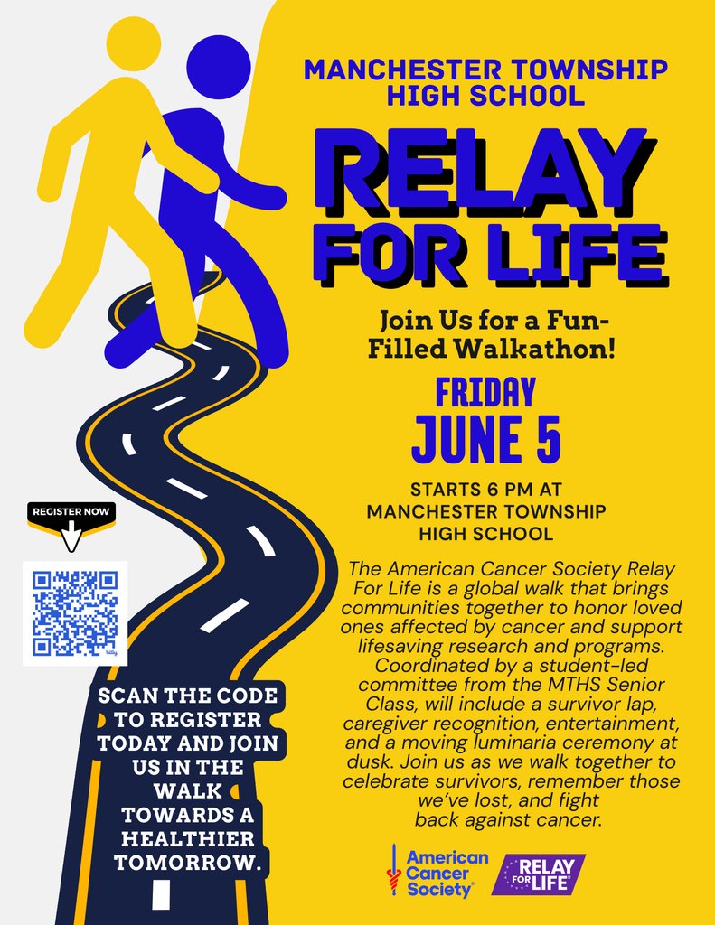 MTSDnews's tweet photo. Relay for Life 2026 is TONIGHT! It’s not too late to sign up &amp; be part of this special event, brought back to our community by MTHS Seniors. Join us at MTHS from 6 PM–12 AM. Create or join a team, walk, and support a meaningful cause. Sign up: https://t.co/gxJLJhXv6B https://t.co/ggTrBFfCvT