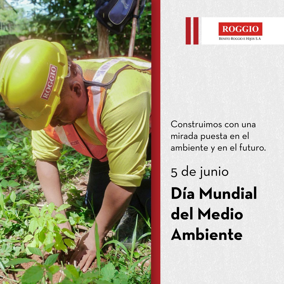 RoggioPy's tweet photo. En el Día Mundial del Ambiente, reafirmamos el compromiso con una forma de construir, que considera el impacto de cada decisión.

En Roggio, el cuidado del entorno forma parte del sistema de trabajo. https://t.co/ORUvjRWBcr
