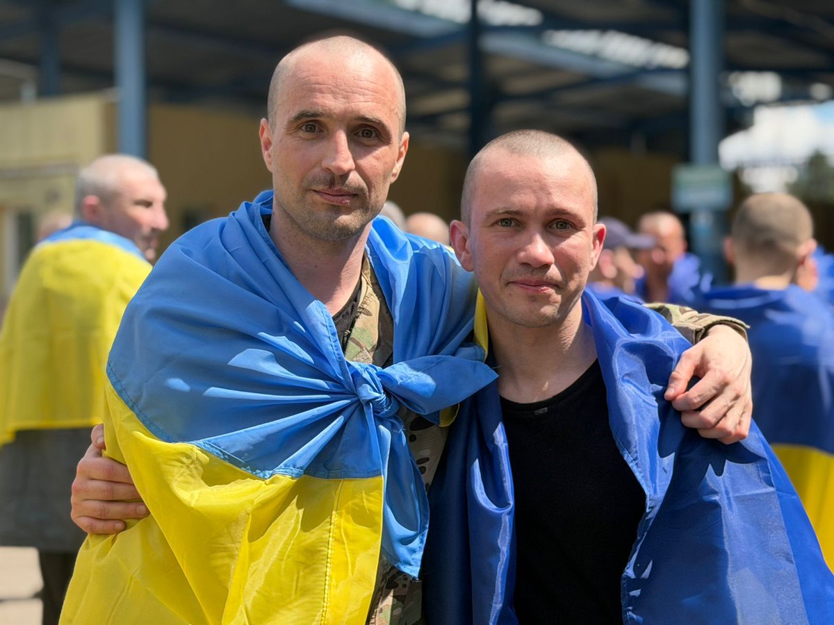 ZelenskyyUa's tweet photo. Another 185 Ukrainian defenders are returning home today from Russian captivity. One civilian is also returning along with the defenders. They are warriors of the Armed Forces of Ukraine, the National Guard, and the State Border Guard Service of Ukraine – privates, sergeants, and officers. They defended our state in Mariupol and at Azovstal, as well as in the Donetsk, Luhansk, Kharkiv, Kherson, Zaporizhzhia, Sumy, Kyiv, and Kursk sectors. Among them are those returning after years in Russian captivity, where they had been held since 2022.

I thank everyone who makes this possible: the team working on exchanges and our partners. And special gratitude to the warriors who replenish our exchange fund – who, through their strength and results on the frontline, ensure the return of our people home. The work continues. The return of our people is a constant priority for Ukraine. Every day, we are working to free every Ukrainian man and woman from captivity.