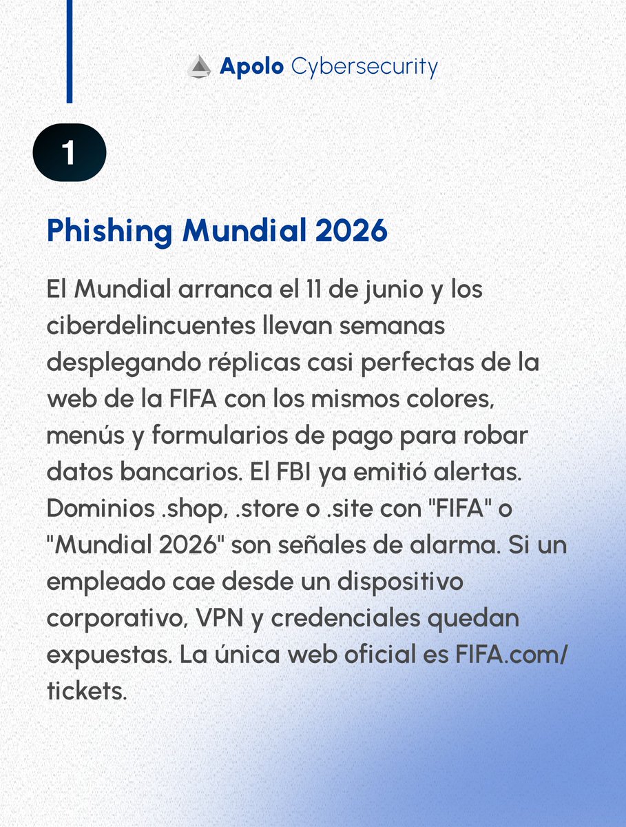 ApoloCybersec's tweet photo. ⚠️ Phishing Mundial, GlobalProtect bajo ataque, Android zero-day y un bug de 19 años en Linux.

La actualidad semanal confirma algo: el riesgo no espera, se gestiona.

Boletín completo:
https://t.co/5BXWk0s2EO https://t.co/L7Fkcy1Rtd