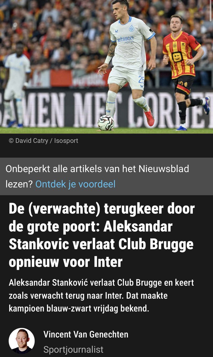 rfcbrugeois's tweet photo. Gewoon letterlijk de Club-site kopiëren en plakken en voor de rest van de vrijdagnamiddag nog wat uit zijn dikke neus liggen fretten.

Geweldig staaltje journalistiek van onze vriend Vincent Van Genechten One Hundred and Eighty (@VVGenechten180)! https://t.co/cShWesyMdx