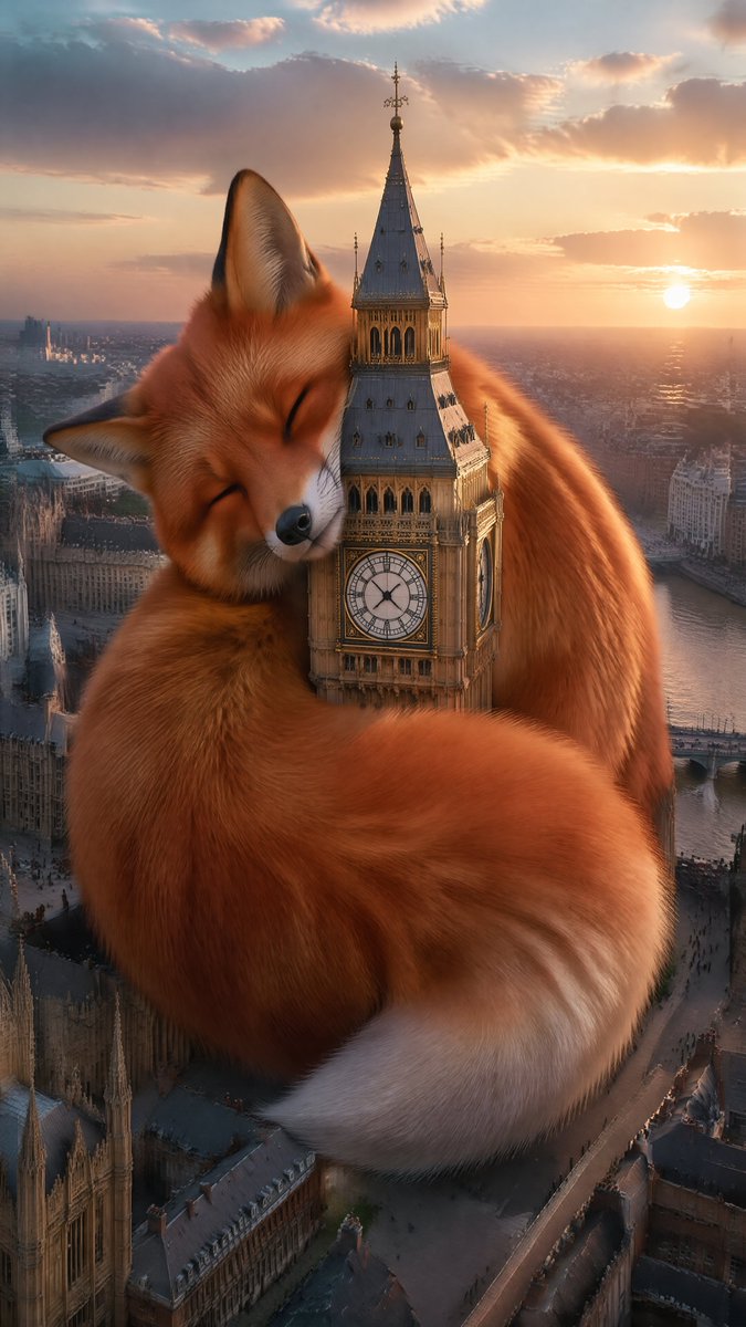 Wholesome Giant Animal in Cityscape
